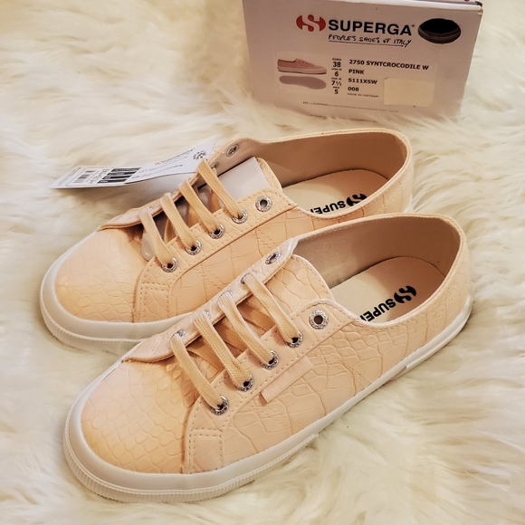 Superga 2750 Embossed faux Crocodile sneakers - light pink - Picture 6 of 14